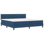 vidaXL Lit à ressorts avec matelas avec LED Bleu 200 x 200 cm tissu