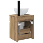 vidaXL Meuble de lavabo mural Chêne artisanal 39 x 41 x 64 5 cm