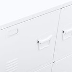 vidaXL Coffre de rangement industriel Blanc 75x40x80 cm Acier
