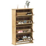 vidaXL Armoire à chaussures Corona 99x32x163 5 cm bois de pin massif