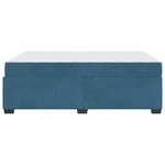 vidaXL Cadre de lit avec matelas Bleu foncé 160 x 200 cm Velours