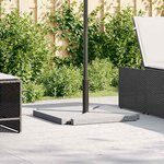 vidaXL Plaques de poids de parasol 4 Pièces triangulaire granit gris 14kg