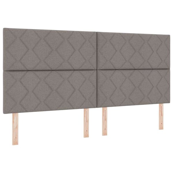 vidaXL Tête de Lit en Tissu Geometric Manuel Taupe 200 cm tissu