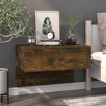 vidaXL Tables de chevet murales 2 Pièces Chêne fumé