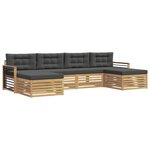 vidaXL Ensembles de canapés avec coussin 6 Pièces Blanc et anthracite