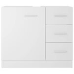 vidaXL Armoire d'évier Blanc 63x30x54 cm Bois d'ingénierie