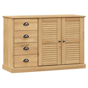vidaXL Buffet avec tiroirs VIGO 113x40x75 cm bois massif de pin