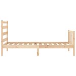 vidaXL Cadre de lit et tête de lit 100x200 cm bois massif