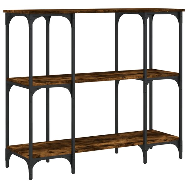 vidaXL Table console chêne fumé 102x35x90 cm bois d'ingénierie