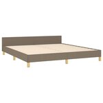 vidaXL Cadre de lit sans matelas taupe 160x200 cm tissu