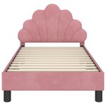 vidaXL Cadre de lit pour enfants avec tête de lit Rose 80 x 160 cm