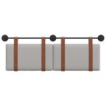 vidaXL Tête de lit suspendue Gris nuage PU antique