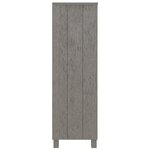 vidaXL Bibliothèque HAMAR Gris clair 85x35x112 cm Bois de pin massif