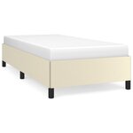 vidaXL Cadre de lit Crème 90x190 cm Similicuir