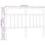 vidaXL Tête de lit métal blanc 150 cm