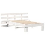 vidaXL Cadre de lit avec tiroir Blanc 80 x 200 cm Bois massif en pin