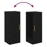 vidaXL Meuble mural Chêne noir 34 5 x 34 x 90 cm Bois d'ingénierie