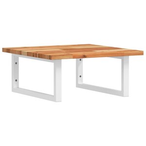 vidaXL Étagère de vasque murale acier et bois massif d'acacia