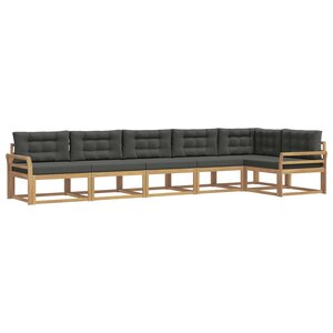 vidaXL Ensemble de canapés d'extérieur 4 pc Blanc et anthracite