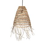 Abat jour int/ext ursula beige fibre naturelle d48cm