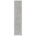 vidaXL Armoire à chaussures Gris béton 80x39x178 cm Aggloméré