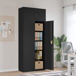vidaXL Classeur noir 90x40x220 cm acier