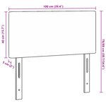 Headboard vidaXL Design Épuré Gris Foncé 100 cm Tissu Cordon