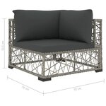 Salon de jardin meuble d'extérieur ensemble de mobilier 6 pièces avec coussins résine tressée gris 02_0016854