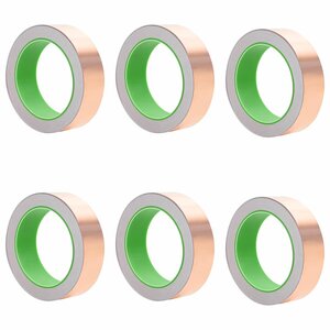 vidaXL Ruban en Cuivre Double Face 6 Pièces Cuivre 2000 x 3 cm Cuivre