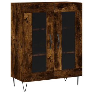vidaXL Buffet chêne fumé 69 5x34x90 cm bois d'ingénierie