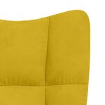 vidaXL Chaise de relaxation avec repose-pied Jaune moutarde Velours