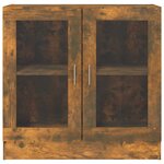 vidaXL Armoire à vitrine Chêne fumé 82 5x30 5x80 cm Bois d'ingénierie