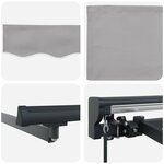 vidaXL Cadre d'auvent Gris clair 300 x 250 cm