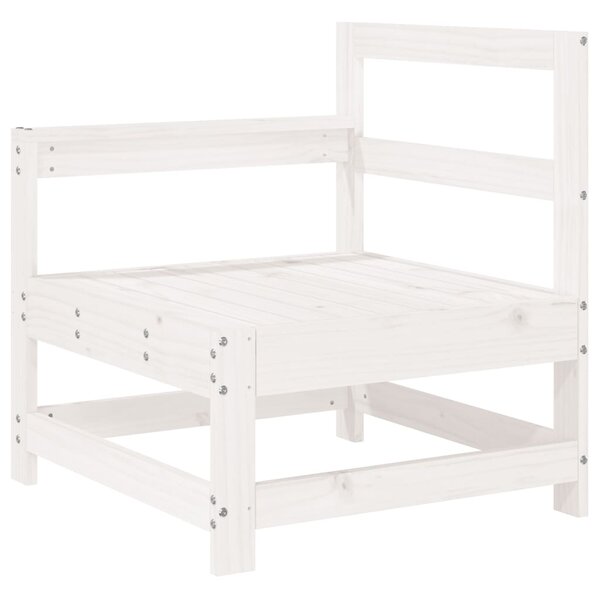 vidaXL Canapé d'angle de jardin blanc bois de pin massif