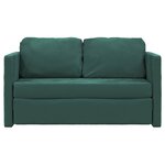 vidaXL Canapé-lit 2 en 1 vert foncé 122x204x55 cm velours