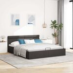 vidaXL Cadre de lit à rangement hydraulique sans matelas 180x200 cm