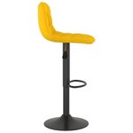 vidaXL Tabourets de bar lot de 2 Jaune Velours