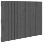 vidaXL Tête de lit murale Gris 95 5x3x60 cm Bois massif de pin