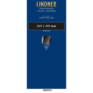 Bandes double soudure 265 x 105 mm pour blocs  carnets de timbres. Fond - Noir