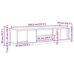 vidaXL Meuble TV avec éclairages LED chêne artisanal 193 5x41x50 cm