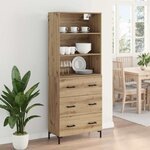 vidaXL Haut Armoire avec tiroir Chêne artisanal 69 5 x 34 x 180 cm