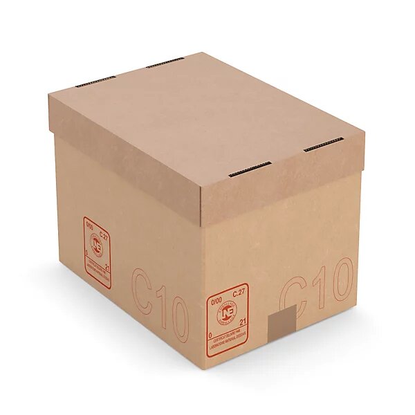 Caisse carton galia brune simple cannelure renforcée 30x20x20 cm (lot de 25)
