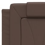 vidaXL Lit avec matelas marron 140x190 cm similicuir