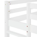 Lit mi-haut enfant - blanc - pin
