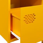 vidaXL Tables de chevet 2 Pièces jaune moutarde 35x39x43 5 cm acier
