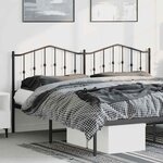vidaXL Tête de lit métal noir 180 cm