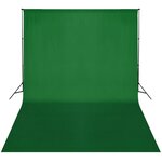 vidaXL Système de support de toile de fond 300 x 300 cm Vert