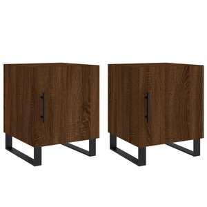vidaXL Tables de chevet 2Pièces chêne marron 40x40x50cm bois d'ingénierie