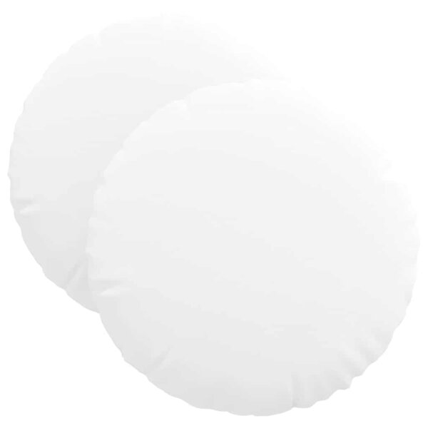 vidaXL Coussins de siège 2 Pièces Blanc Ø40 x 13 cm tissu