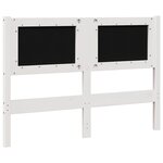 vidaXL Tête de lit capitonnée avec tête de lit Blanc 120 cm Pin massif